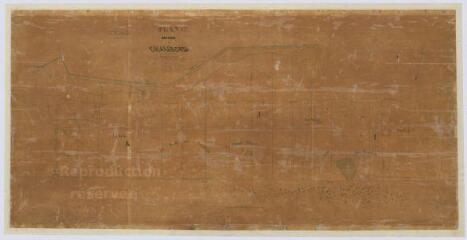 1 vue  - Domaine de Chambord.- Plan général des bois de Chambord indiqué feuille 3 [sans date] Encre sur papier vernis Plan restauré Dimensions : 67 X 142 (ouvre la visionneuse)