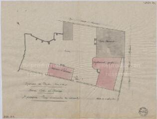 1 vue  - Blois : plan d\'ensemble des bâtiments de la maternité de l\'hôpital civil et militaire de la commune, s.d. Echelle au 1/5 000e (ouvre la visionneuse)