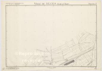 1 vue Blois : plan de la ville par le Ministère de la reconstruction et de l'urbanisme (planche 1), 1941-1949