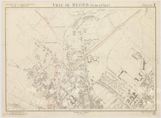 1 vue Blois : plan de la ville par le Ministère de la reconstruction et de l'urbanisme (planche 3), 1941-1949