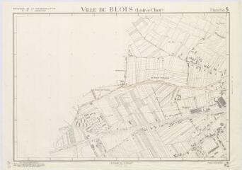 1 vue Blois : plan de la ville par le Ministère de la reconstruction et de l'urbanisme (planche 5), 1941-1949