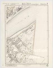 1 vue Blois : plan de la ville par le Ministère de la reconstruction et de l'urbanisme (planche 7), 1941-1949