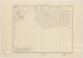 1 vue Chambord : plan de la ville et du parc par la Délégation générale à l'équipement national ; groupement d'urbanisme du val de Loire, dressé en 1944
