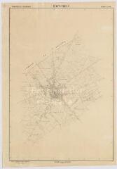 1 vue Contres : plan topographique de la ville par le Ministère de l'équipement, dressé en avril 1966