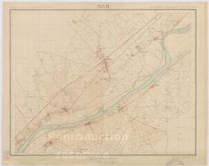 1 vue Mer : plan de la ville par la Délégation générale à l'équipement national ; groupement d'urbanisme du val de Loire, dressé en 1944