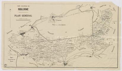 1 vue Chambord : plan général de la forêt domaniale de Boulogne située entre Huisseau-sur-Cosson, Bracieux et Dhuizon, [XXe]
