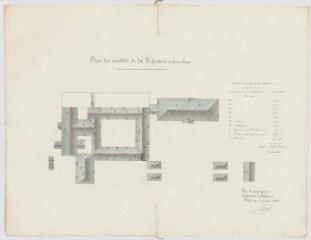 5 vues Blois : plan des combles de la Préfecture de Loir-et-Cher en lien avec l'avant-projet d'établissement de la Direction télégraphique, 1er janvier 1833