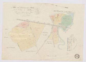 1 vue Salbris : plan des dépendances de Belair proches du bourg de Salbris. Dressé par l'expert géomètre soussigné. Romorantin, 1881.