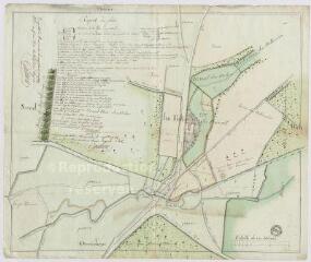 1 vue [Villeherviers] : plan des terres autours du lieu-dit La Folie du Portail. 1807.