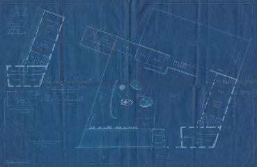 1 vue [Vendôme] : Pensionnat de demoiselles rue du Docteur Faton à Vendôme : plan d'ensemble [bleu d'architecte]. Dressé par l'architecte H. Richard, le 20 août 1919.