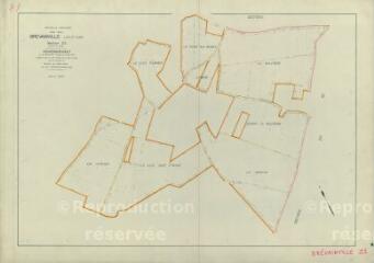 1 vue Brévainville (Commune de) : plan de remembrement. Section ZI