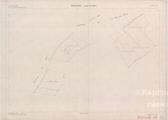 1 vue Busloup (Commune de) : plan de remembrement. Section ZA n°3 à 21