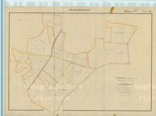 1 vue Chissay-en-Touraine (Commune de) : plan de remembrement. Section A2