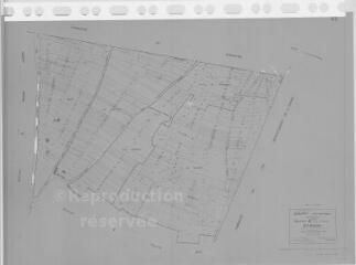 1 vue Couffy (Commune de) : plan de réorganisation foncière. Section WH