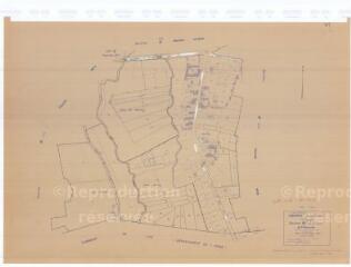 1 vue Couffy (Commune de) : plan de réorganisation foncière. Section WI