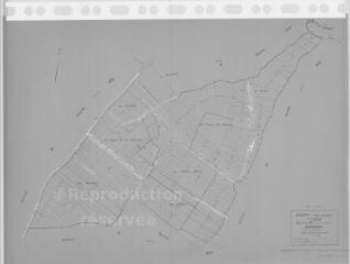 1 vue Couffy (Commune de) : plan de réorganisation foncière. Section WW