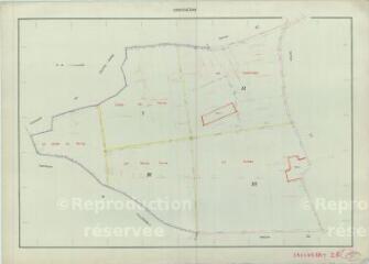 1 vue Crucheray (Commune de) : plan de remembrement. Section ZB