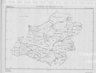 1 vue Faverolles-sur-Cher (Commune de) : plan de remembrement. Tableau d'assemblage sections ZA à ZH