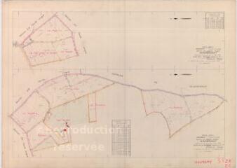 1 vue Houssay (Commune de) : plan de remembrement. Section ZA/ZC