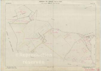 1 vue Huisseau-en-Beauce (Commune de) : plan de remembrement. Section ZB