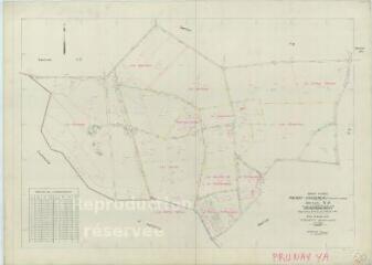 1 vue  - Prunay-Cassereau (Commune de) : plan de remembrement. Section YA (ouvre la visionneuse)