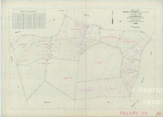 1 vue  - Prunay-Cassereau (Commune de) : plan de remembrement. Section YB (ouvre la visionneuse)