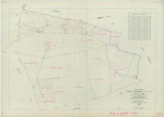 1 vue  - Prunay-Cassereau (Commune de) : plan de remembrement. Section YH (ouvre la visionneuse)