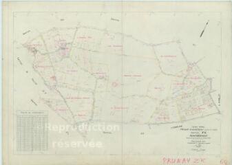1 vue  - Prunay-Cassereau (Commune de) : plan de remembrement. Section ZK (ouvre la visionneuse)