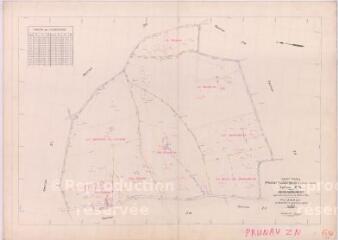 1 vue  - Prunay-Cassereau (Commune de) : plan de remembrement. Section ZN (ouvre la visionneuse)