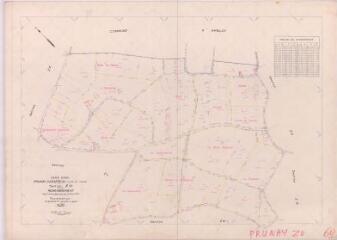 1 vue Prunay-Cassereau (Commune de) : plan de remembrement. Section ZO