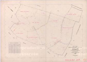 1 vue Prunay-Cassereau (Commune de) : plan de remembrement. Section ZR