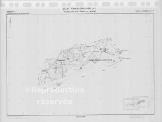 1 vue Saint-Romain-sur-Cher (Commune de) : plan de remembrement. Tableau d'assemblage n° 2 extensions sur Thésée et Méhers