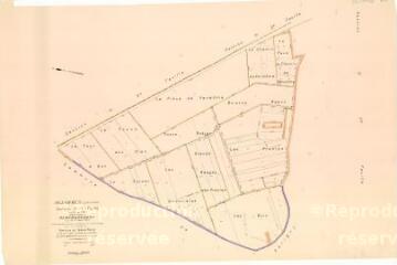 1 vue Selommes (Commune de) : plan de remembrement. Section H1