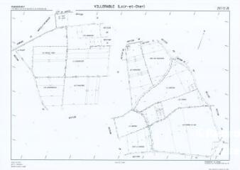 1 vue Villerable (Commune de) : plan de remembrement. Section ZW