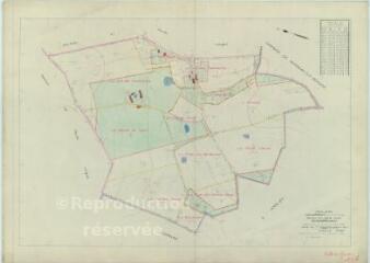 1 vue Villiersfaux (Commune de) : plan de remembrement. Section AH