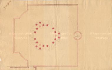1 vue MENARS.- Château : plan de détail d'un projet pour l'orangerie ; 1768