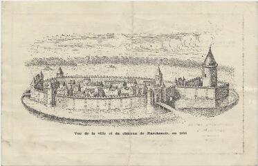 1 vue Marchenoir : Vue de la ville et du château de Marchenoir, en 1644