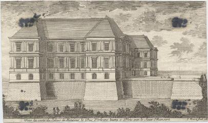 1 vue  - Blois : le château : Veüe du costé du Palais de Monsieur le Duc d\'Orléans basty a Blois par le Sieur Mansart (ouvre la visionneuse)