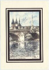 1 vue  - Blois : les édifices religieux : Blois : Pont et Eglise Saint Nicolas (ouvre la visionneuse)
