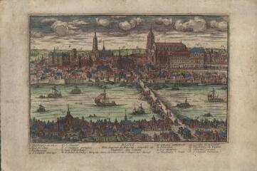 1 vue  - Blois : vues générales et plans de la ville : Blois : Ville capitale du Blaisois, Evesché et Chambre des Comtes (ouvre la visionneuse)