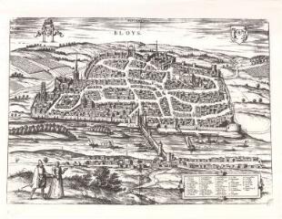 1 vue Blois : vues générales et plans de la ville : Bloys