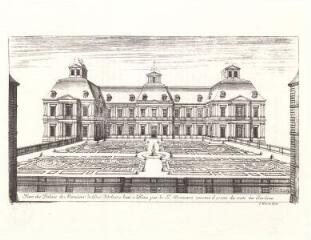 1 vue  - Blois : le château : Face du Palais de Monsieur le Duc d\'Orléans bati à Blois par le Sr. Mansart comme il se voit du costé des Jardins (ouvre la visionneuse)