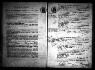 359 vues Registre d'état civil. microfilm des registres des naissances, décès. (1857-1870) : microfilm des registres des mariages. (1833-1870)