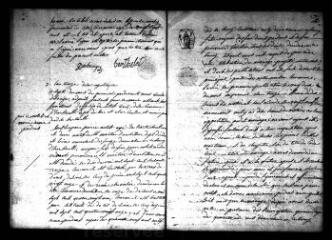 592 vues Registre d'état civil. microfilm des registres des naissances, mariages, décès. (prairial an XIII-1827)