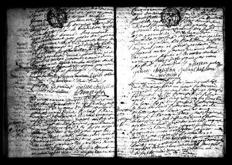 668 vues  - Registre d\'état civil. microfilm des registres des baptêmes, mariages, sépultures. (1751-1792) : microfilm des registres des naissances, mariages, décès. (1793-fructidor an XII) (ouvre la visionneuse)