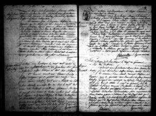 696 vues Registre d'état civil. microfilm des registres des naissances, décès. (vendémiaires an XIII-1842) : microfilm des registres des mariages. (brumaire an XIII-février 1849)