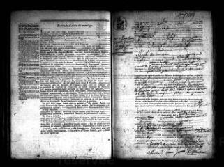 587 vues  - Registre d\'état civil. microfilm des registres des naissances, mariages, décès. (1831-1867) (ouvre la visionneuse)