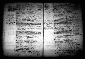 590 vues  - Registre d\'état civil. microfilm des registres des naissances, mariages, décès. (juillet 1834-mars 1850) (ouvre la visionneuse)