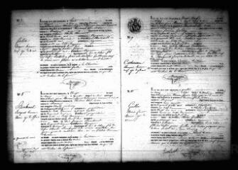 293 vues  - Registre d\'état civil. microfilm des registres des naissances, mariages, décès. (mars 1850-1852, 1860-1865) (ouvre la visionneuse)