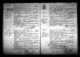 593 vues  - Registre d\'état civil. microfilm des registres des naissances, mariages, décès. (1834-septembre 1850) (ouvre la visionneuse)
